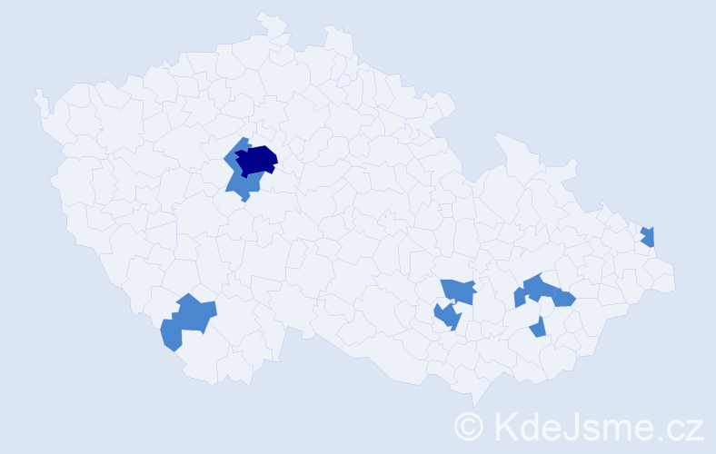 Jméno: 'Ariadna', počet výskytů 11 v celé ČR