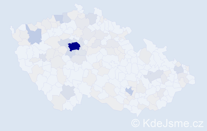 Jméno: 'Vadim', počet výskytů 361 v celé ČR