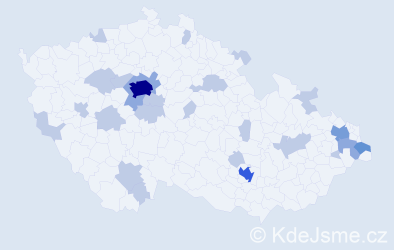 Jméno: 'Natanael', počet výskytů 48 v celé ČR