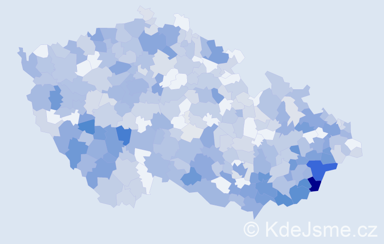 Jméno: 'Anastázie', počet výskytů 907 v celé ČR