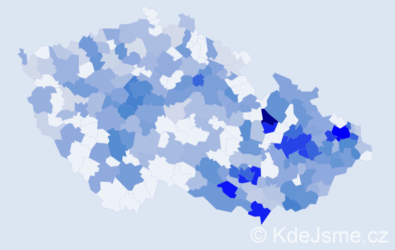 Jméno: 'Ctirad', počet výskytů 680 v celé ČR