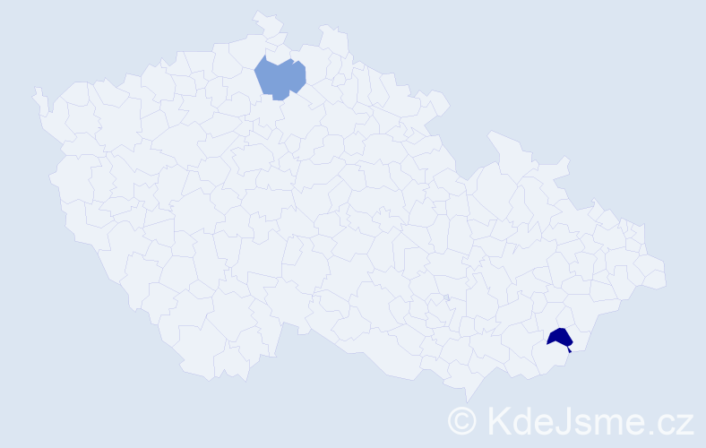 Jméno: 'Viktor Miroslav', počet výskytů 2 v celé ČR