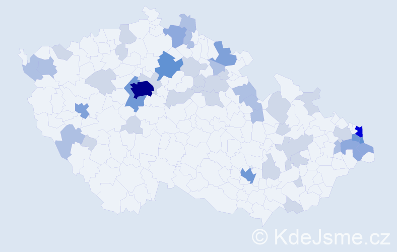 Jméno: 'Jacek', počet výskytů 116 v celé ČR