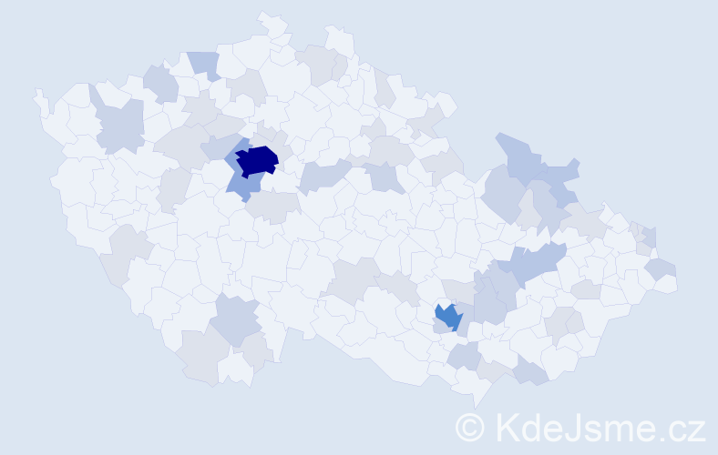 Jméno: 'Anastasia', počet výskytů 116 v celé ČR
