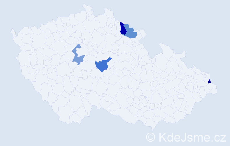 Jméno: 'Adam Jerzy', počet výskytů 5 v celé ČR