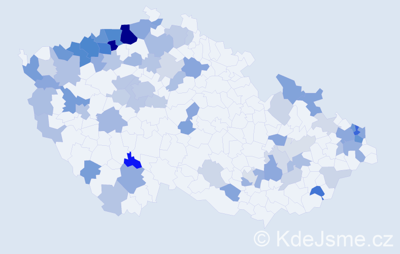Jméno: 'Elemír', počet výskytů 167 v celé ČR