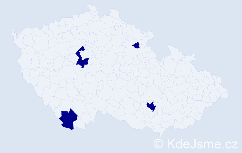 Jméno: 'Ersin', počet výskytů 4 v celé ČR