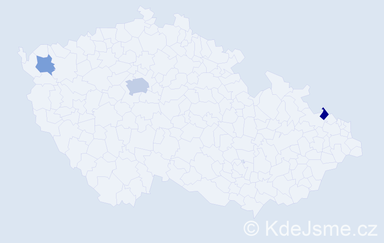 Jméno: 'Villy', počet výskytů 5 v celé ČR