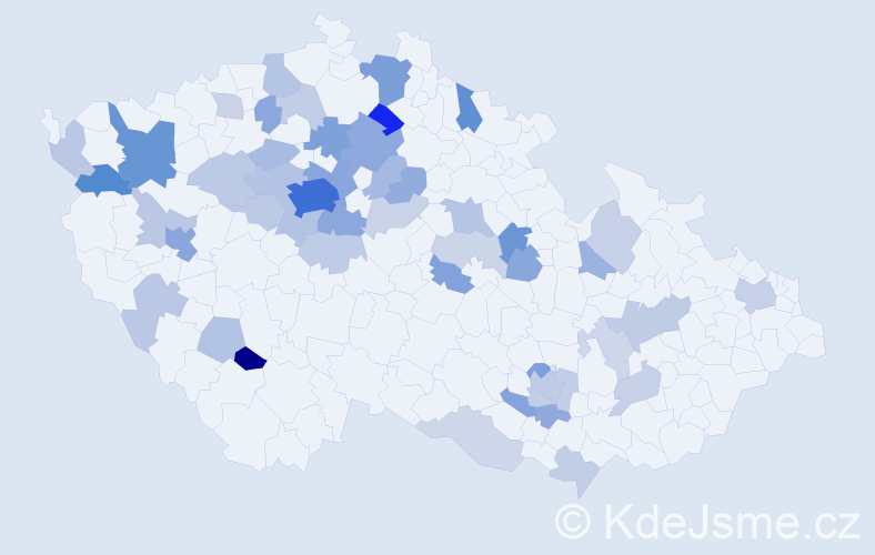 Jméno: 'Nelya', počet výskytů 143 v celé ČR