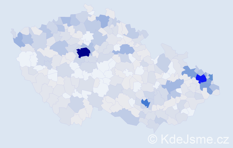 Jméno: 'Melanie', počet výskytů 777 v celé ČR