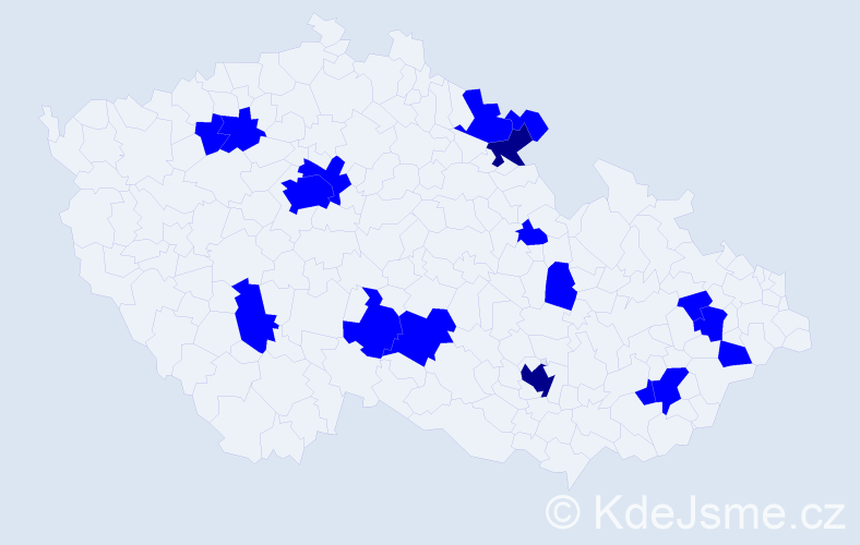 Jméno: 'Věnka', počet výskytů 20 v celé ČR