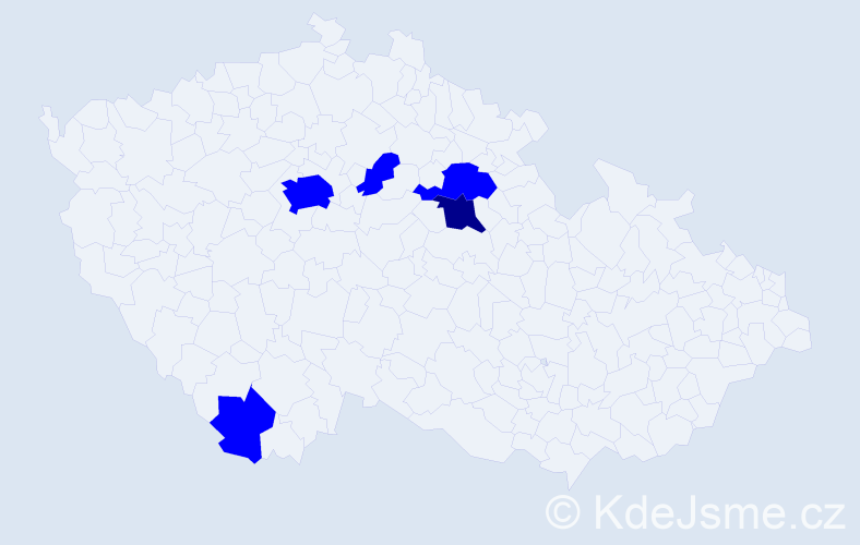 Jméno: 'Ija', počet výskytů 6 v celé ČR