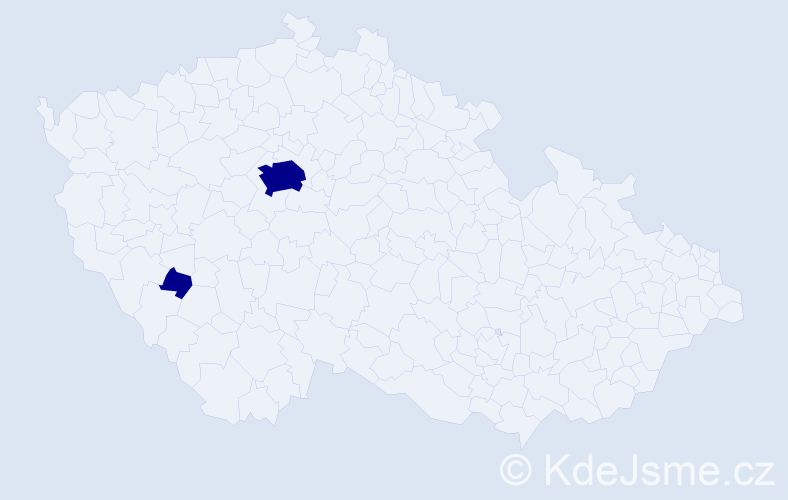 Jméno: 'Taki', počet výskytů 2 v celé ČR
