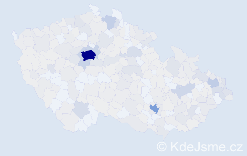 Jméno: 'Benjamin', počet výskytů 799 v celé ČR