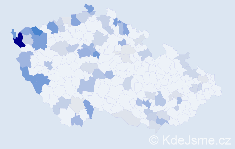 Jméno: 'Hieu', počet výskytů 186 v celé ČR