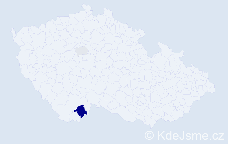 Jméno: 'Hona', počet výskytů 2 v celé ČR