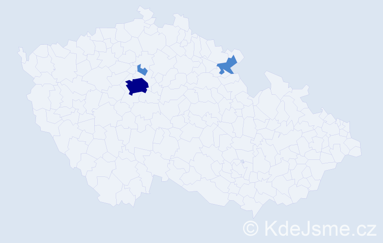 Jméno: 'Mahmud', počet výskytů 5 v celé ČR