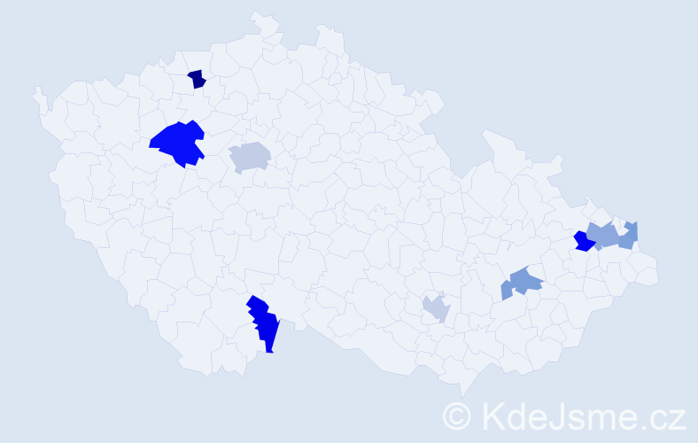 Jméno: 'Astrida', počet výskytů 14 v celé ČR