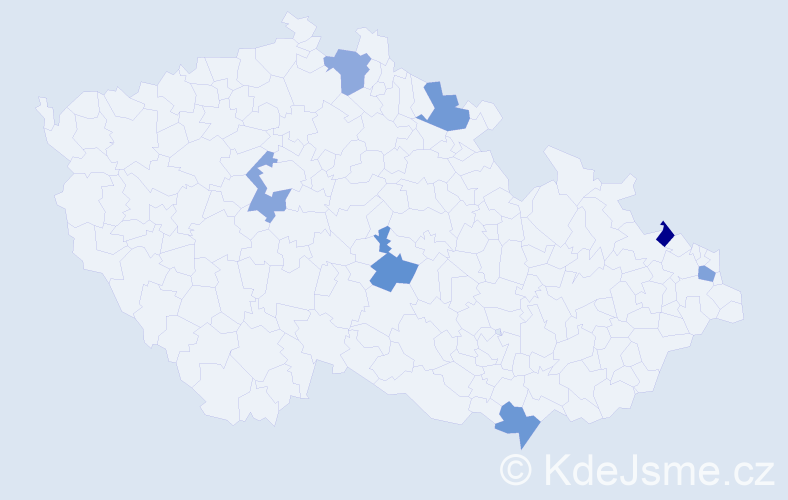 Jméno: 'Sofie Helena', počet výskytů 7 v celé ČR