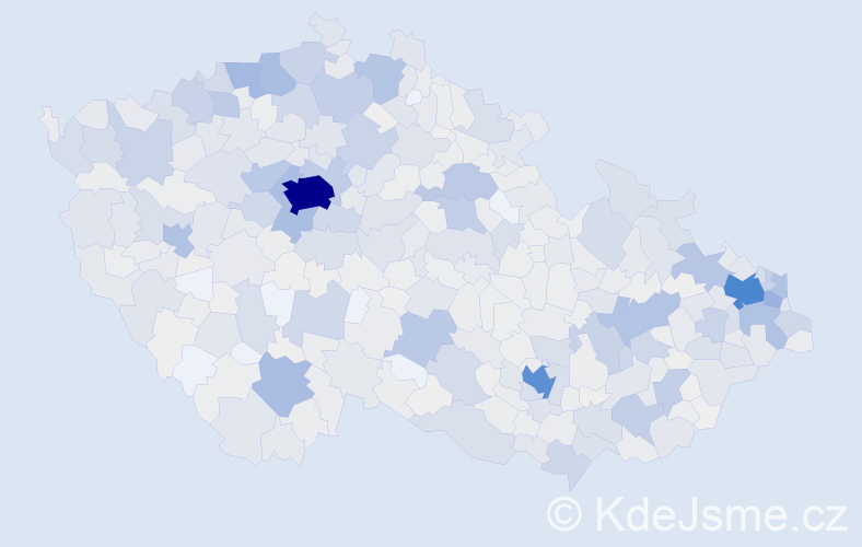 Jméno: 'Alex', počet výskytů 2452 v celé ČR