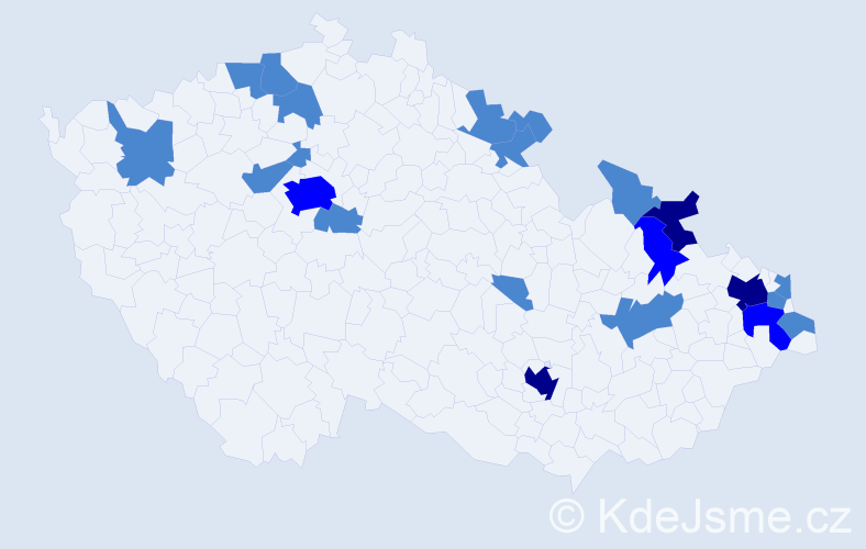 Jméno: 'Georgia', počet výskytů 31 v celé ČR