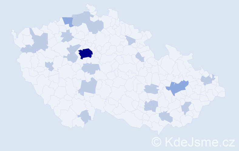Jméno: 'Anastasija', počet výskytů 35 v celé ČR