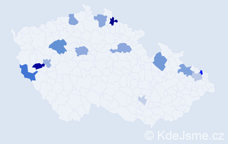 Jméno: 'Mai Anh', počet výskytů 19 v celé ČR
