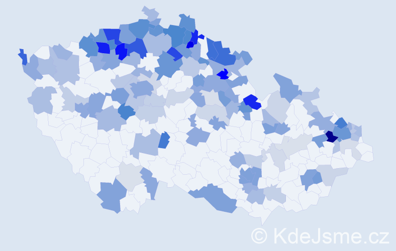Jméno: 'Liduška', počet výskytů 281 v celé ČR