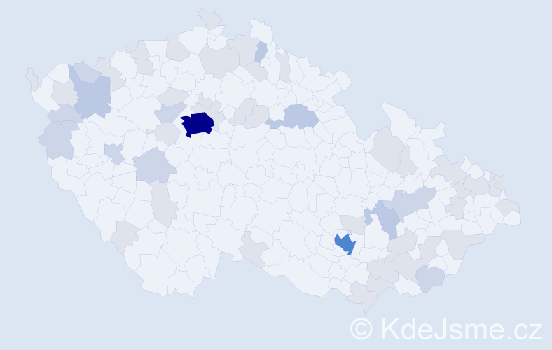 Jméno: 'Carolina', počet výskytů 108 v celé ČR