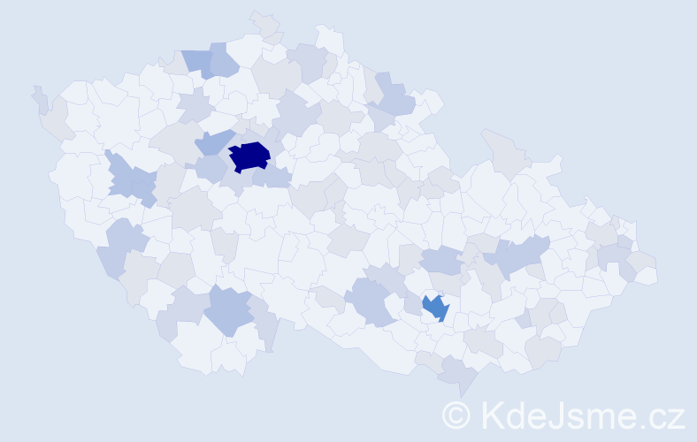 Jméno: 'Sebastien', počet výskytů 166 v celé ČR