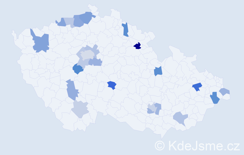 Jméno: 'Martin Jan', počet výskytů 30 v celé ČR