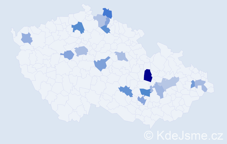 Jméno: 'Dag', počet výskytů 30 v celé ČR