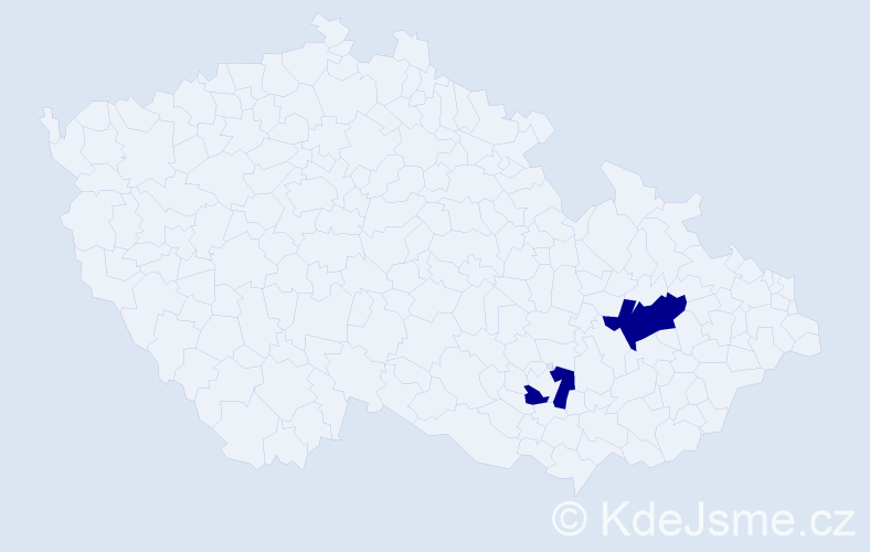 Jméno: 'Lorenza', počet výskytů 2 v celé ČR