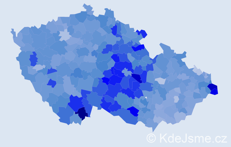 Jméno: 'Bohuslav', počet výskytů 11868 v celé ČR