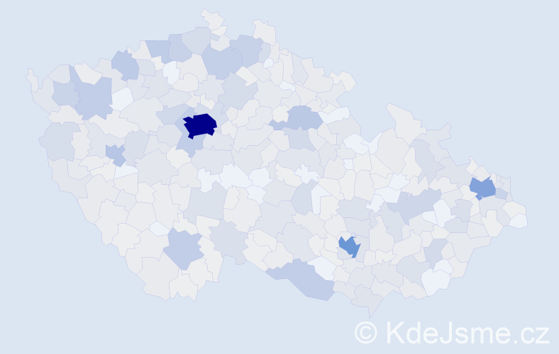 Jméno: 'Valentina', počet výskytů 1218 v celé ČR