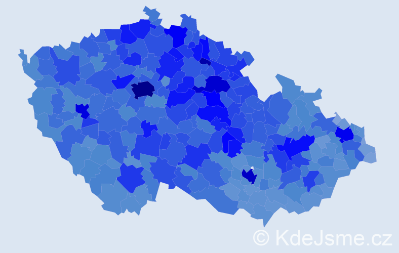 Jméno: 'Věra', počet výskytů 119421 v celé ČR