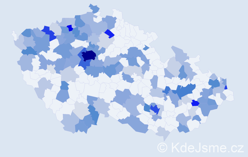 Jméno: 'Marko', počet výskytů 349 v celé ČR
