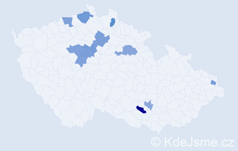Jméno: 'Artak', počet výskytů 20 v celé ČR