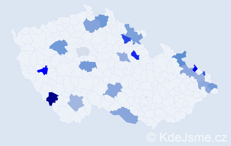 Jméno: 'Adél', počet výskytů 25 v celé ČR