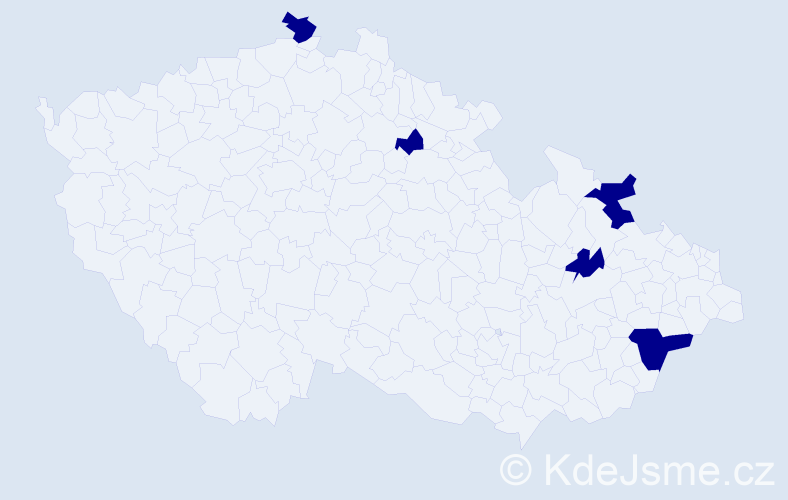 Jméno: 'Rolanda', počet výskytů 5 v celé ČR