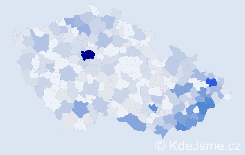 Jméno: 'Anastazie', počet výskytů 552 v celé ČR