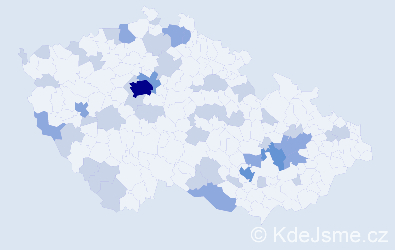 Jméno: 'Nadija', počet výskytů 78 v celé ČR