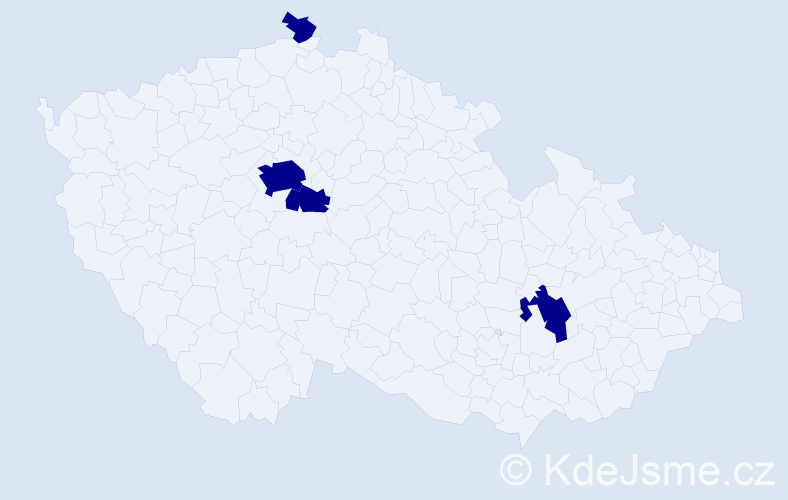 Jméno: 'Hardy', počet výskytů 4 v celé ČR