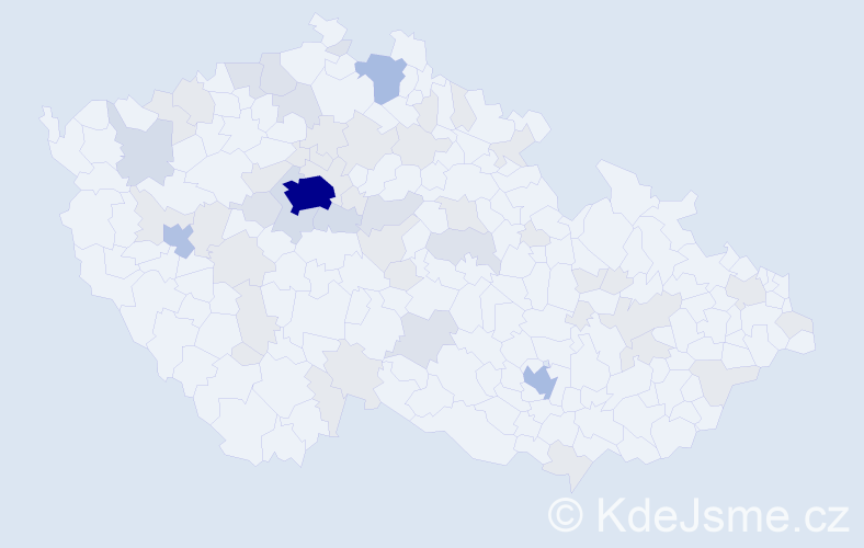 Jméno: 'Lilia', počet výskytů 135 v celé ČR