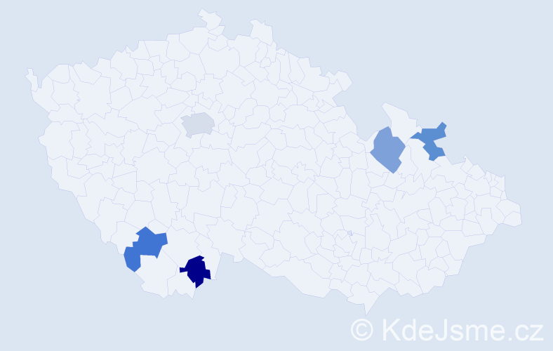 Jméno: 'Elisaveta', počet výskytů 6 v celé ČR