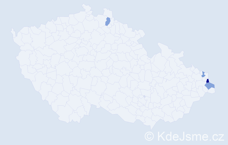 Jméno: 'Bronisława', počet výskytů 5 v celé ČR