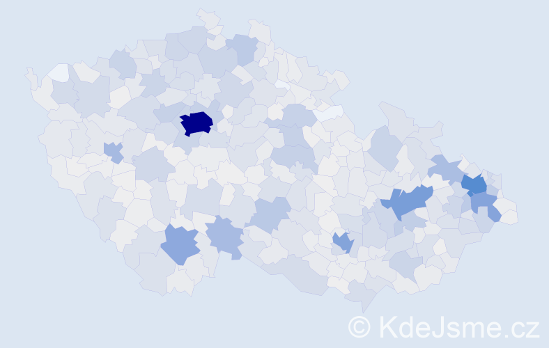 Jméno: 'Čestmír', počet výskytů 2562 v celé ČR