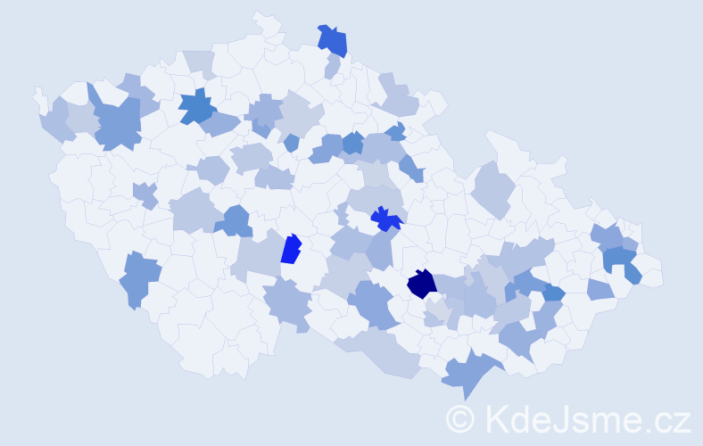 Jméno: 'Bohdanka', počet výskytů 96 v celé ČR