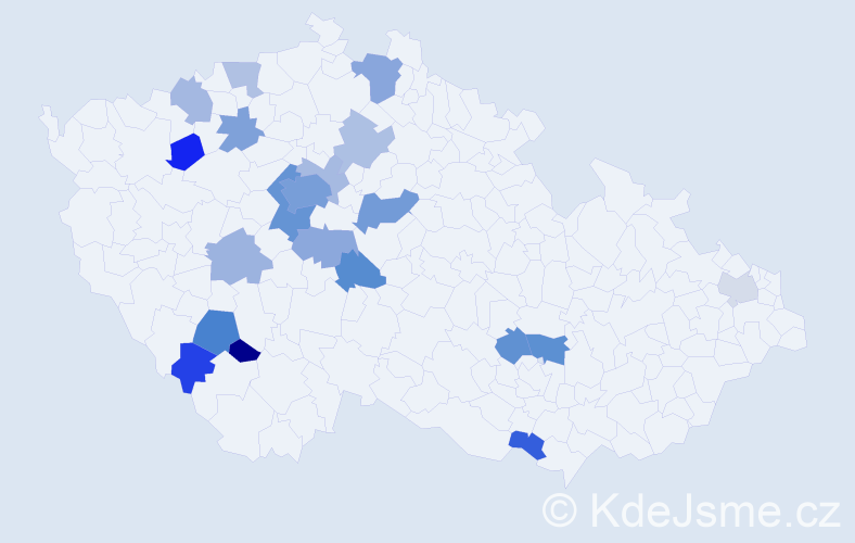 Jméno: 'Olha', počet výskytů 42 v celé ČR