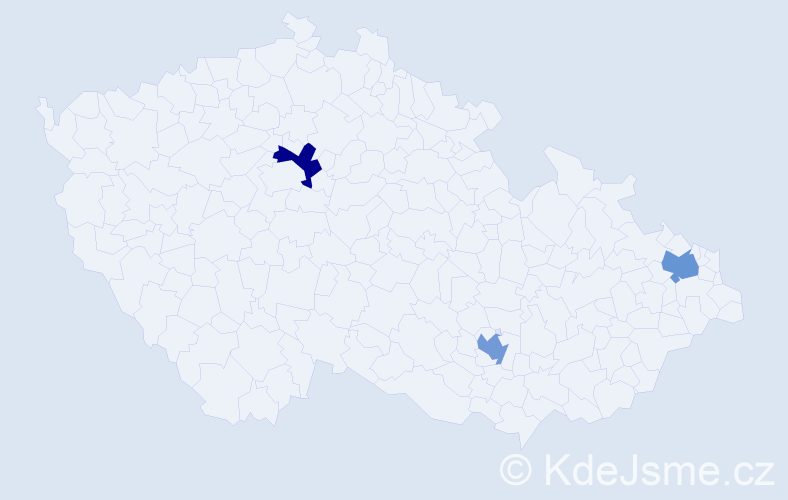 Jméno: 'Adam-David', počet výskytů 3 v celé ČR